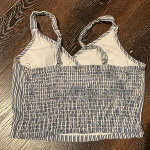 blue crop top